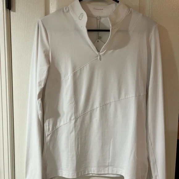 Samshield Lana Women's White Long Sleeve Riding/ Competition Shirt NEW with tags - Picture 7 of 8